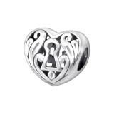Heart - 925 Sterling Silver Simple Beads SD11113