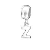 Hanging Initial Z - 925 Sterling Silver Simple Beads SD12084