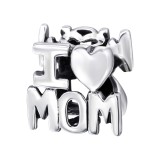 I Love Mom - 925 Sterling Silver Simple Beads SD13792