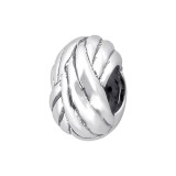 Stripped - 925 Sterling Silver Simple Beads SD13994