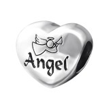 Heart Angel - 925 Sterling Silver Simple Beads SD15963