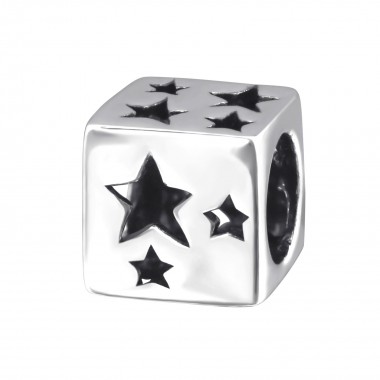 Star - 925 Sterling Silver Simple Beads SD2170