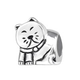 Cat - 925 Sterling Silver Simple Beads SD22698