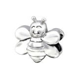 Bee - 925 Sterling Silver Simple Beads SD28196