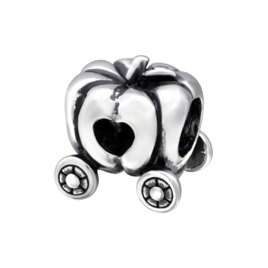 Pumpkin Carriage - 925 Sterling Silver Simple Beads SD28219