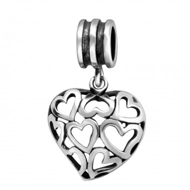 Hearts - 925 Sterling Silver Simple Beads SD28221