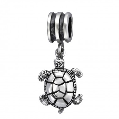 Turtle - 925 Sterling Silver Simple Beads SD28226
