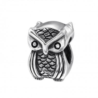 Owl - 925 Sterling Silver Simple Beads SD2847