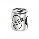 Beer Can - 925 Sterling Silver Simple Beads SD2859 Beer Can - 925 Sterling Silver Simple Beads SD2859
