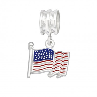 Usa Flag - 925 Sterling Silver Simple Beads SD28910