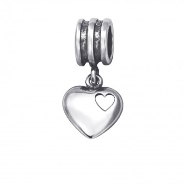 Heart - 925 Sterling Silver Simple Beads SD28913