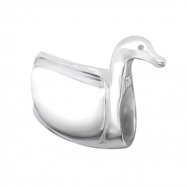 Swan - 925 Sterling Silver Simple Beads SD29539