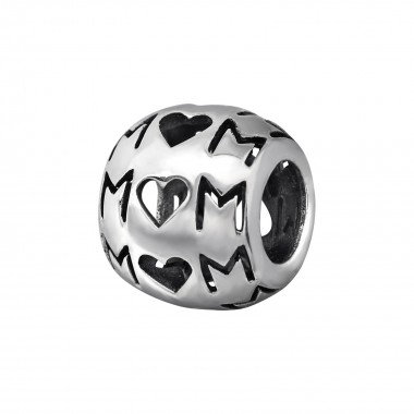Mom - 925 Sterling Silver Simple Beads SD29549