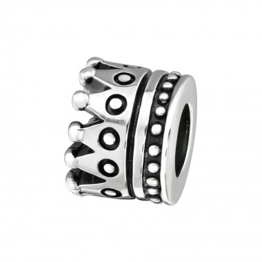 Crown - 925 Sterling Silver Simple Beads SD3062