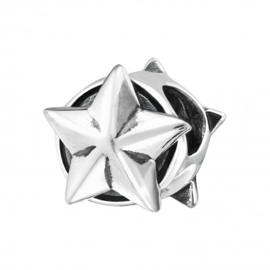 Star - 925 Sterling Silver Simple Beads SD3233