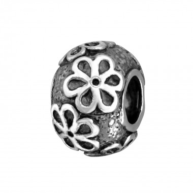 Flower - 925 Sterling Silver Simple Beads SD35081