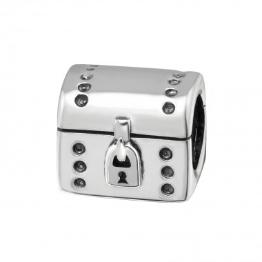 Chest Box - 925 Sterling Silver Simple Beads SD3664
