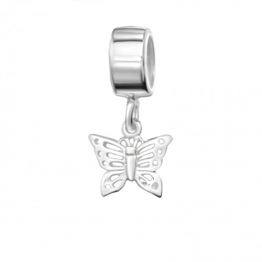 Hanging Butterfly - 925 Sterling Silver Simple Beads SD3813