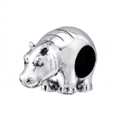 Rhinoceros - 925 Sterling Silver Simple Beads SD4372