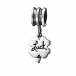 Hanging Four Leaf Clover - 925 Sterling Silver Simple Beads SD5344 Hanging Four Leaf Clover - 925 Sterling Silver Simple Beads SD5344