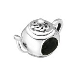 Teapot - 925 Sterling Silver Simple Beads SD5731