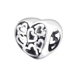 Heart - 925 Sterling Silver Simple Beads SD5742