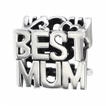 Best Mum - 925 Sterling Silver Simple Beads SD6404 Best Mum - 925 Sterling Silver Simple Beads SD6404