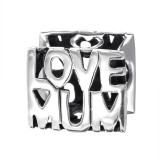 Love Mum - 925 Sterling Silver Simple Beads SD9201