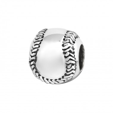 Baseball - 925 Sterling Silver Simple Beads SD9329