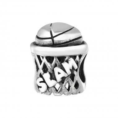 Basketball Net - 925 Sterling Silver Simple Beads SD9516