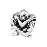 Hockey Player - 925 Sterling Silver Simple Beads SD9517