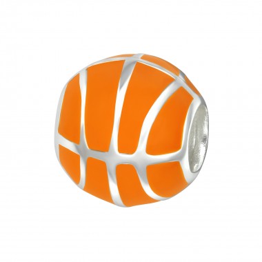 Basketball - 925 Sterling Silver Simple Beads SD9518