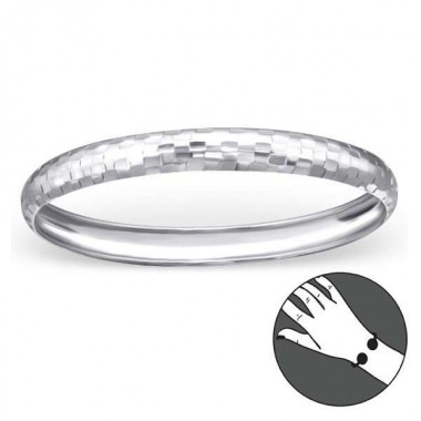Round - 925 Sterling Silver Bangles SD22449