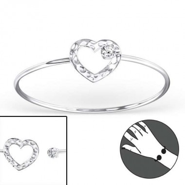 Heart - 925 Sterling Silver Bangles SD22965