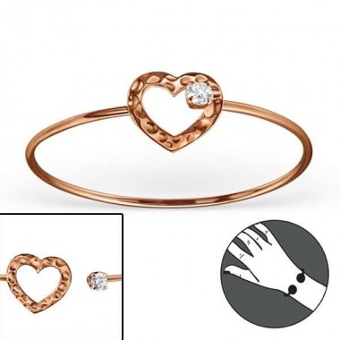 Heart - 925 Sterling Silver Bangles SD22967