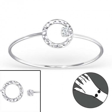 Round - 925 Sterling Silver Bangles SD22968