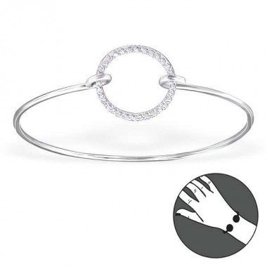 Round - 925 Sterling Silver Bangles SD24631
