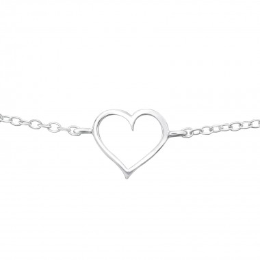 Heart Inline - 925 Sterling Silver Bracelets SD20369