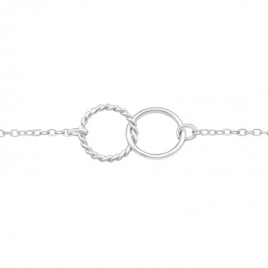Round Inline - 925 Sterling Silver Bracelets SD21746