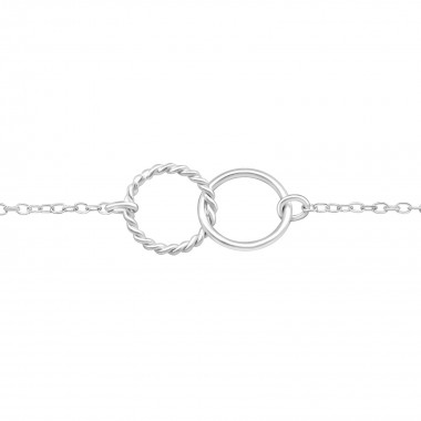 Round Inline - 925 Sterling Silver Bracelets SD21746
