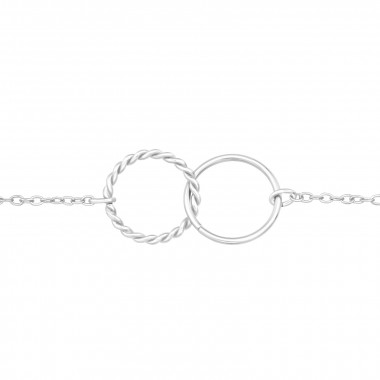 Double Rings - 925 Sterling Silver Bracelets SD42614