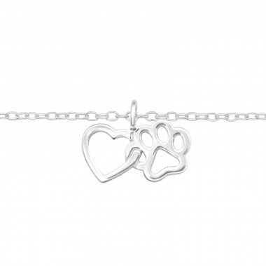 Heart And Paw - 925 Sterling Silver Bracelets SD43392