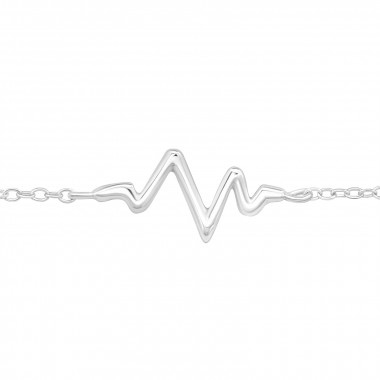 Heartbeat - 925 Sterling Silver Bracelets SD43720