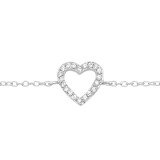 Heart - 925 Sterling Silver Bracelets SD44293