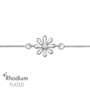 Flower Bolo - 925 Sterling Silver Bracelets SD46795