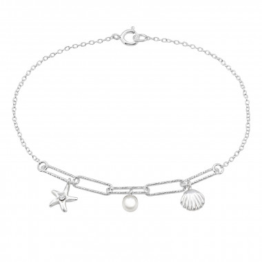 Shell And Starfish - 925 Sterling Silver Bracelets SD49901