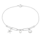 Shell And Starfish - 925 Sterling Silver Bracelets SD49901