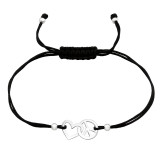 Laser Cut Peace And Heart - Nylon Cord Corded Bracelets SD45826