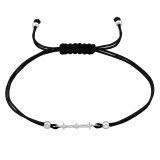 17mm Bar - 925 Sterling Silver Corded Bracelets SD49818