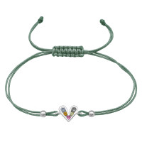 Heart - 925 Sterling Silver Corded Bracelets SD50667 Heart - 925 Sterling Silver Corded Bracelets SD50667